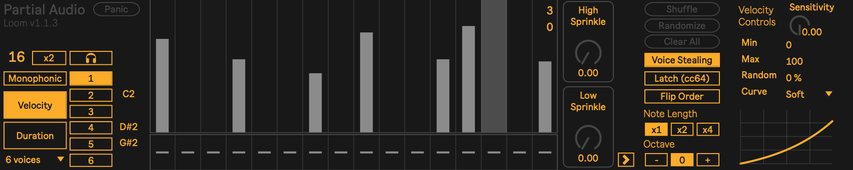 Loom Max for Live device interface